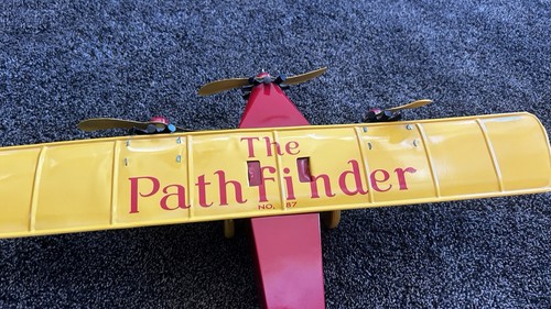 Antico aereo Katz Toys anni '30 acciaio pressato 22" apertura alare 16,5 The Pathfinder - Foto 6 di 17