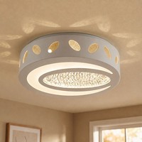 Deckenlampe Deckenleuchte Wohnzimmerlampe LED Kristall Flurlampe Weiß D 40 Cm