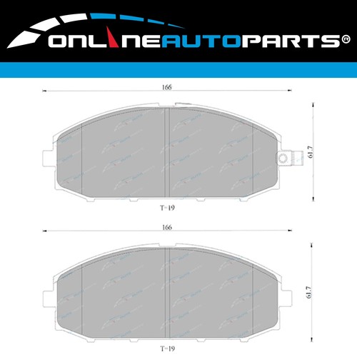 Front Disc Brake Pads Set for Nissan Patrol Y61 GU 4x4 1997-2016 GR Safari - Picture 7 of 7
