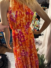 Shein sundress size m orange halter