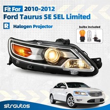 Halogen Projector Headlight For 2010 2011 2012 Ford Taurus Se Sel Wbulb Right Halogen Projector Headlight For 2010 2011 2012 Ford Taurus Se Sel Wbulb Right