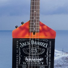 Custom Premium Stunning Wine Bottle Style 4-String Bass Guitar Black Parts