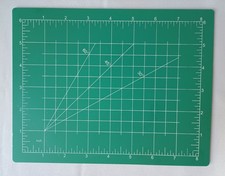Cutting Mat Crafters 8 x 6 With Inches and 3 Angles 30 45 60 Degree Board Green