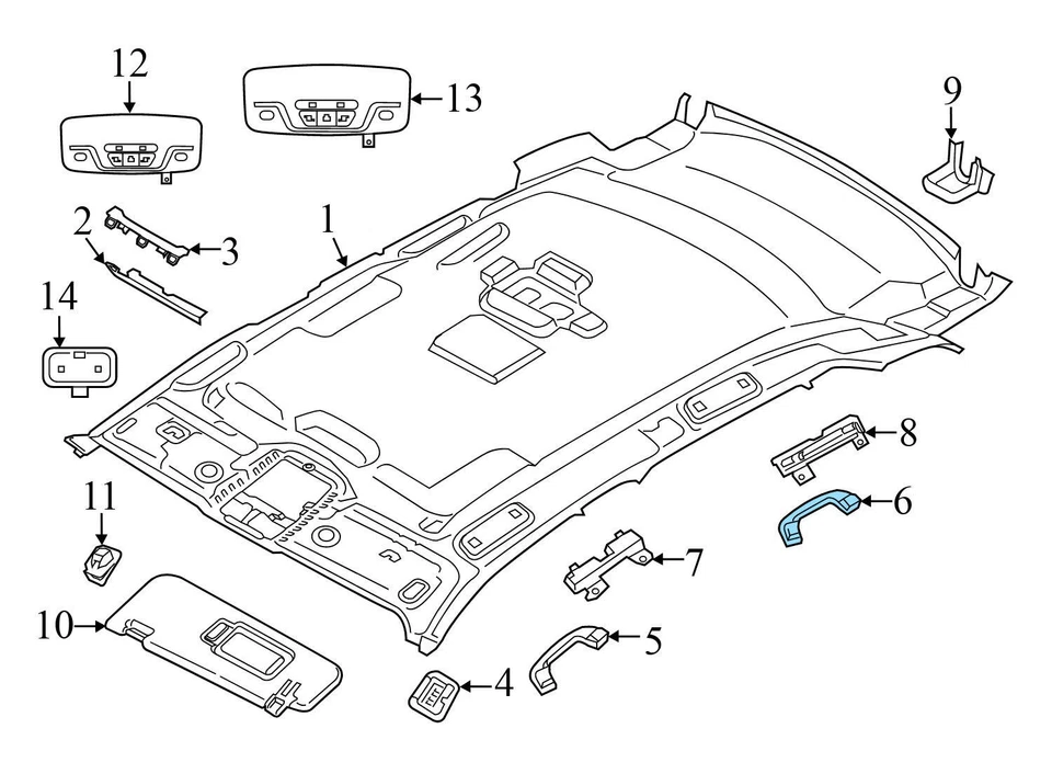 2014-2018 BMW 328D XDRIVE - REAR LEFT GRAB Handle 7464441 - Image 4 of 4