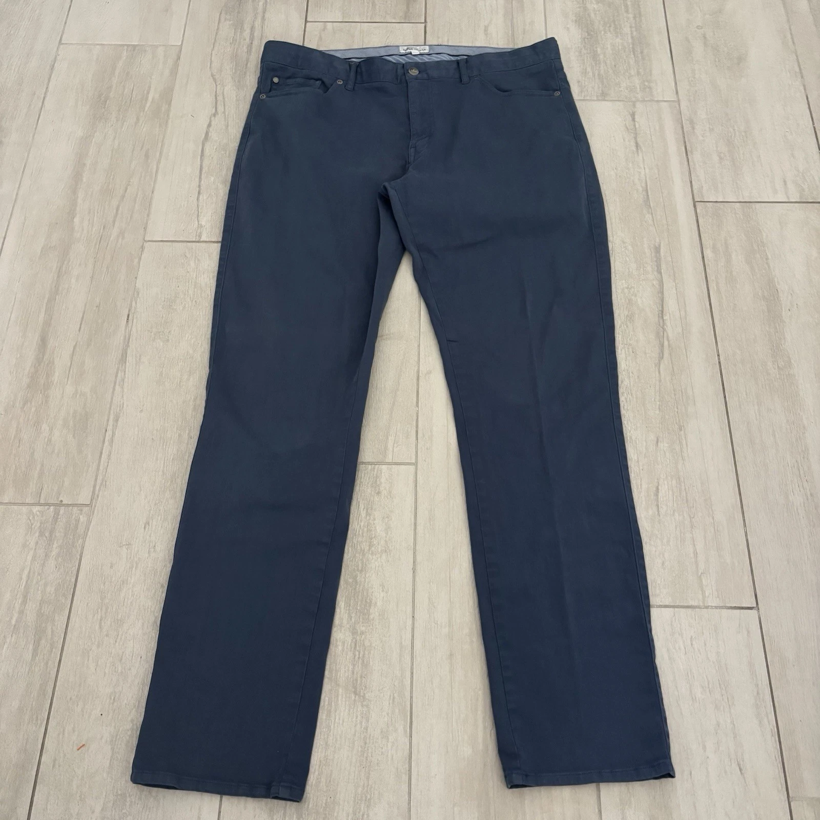 Peter Millar Pants Mens 38 Navy Five Pocket Stretch Cotton Modal Chino Crown