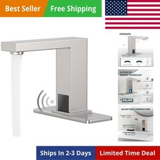Touchless Bathroom Sink Faucet, Smart Commercial Automatic Sink Faucet with H...