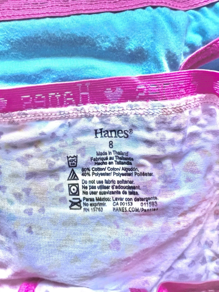 Ropa interior de bikini súper suave para niñas Hanes Originals, paquete de 4 lo último Foto 2 de 4