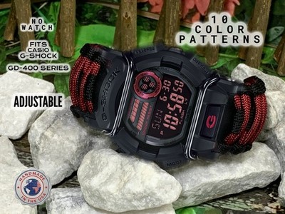 Casio G-Shock GD-400 Series Adjustable Paracord Survival Watch Band 25 mm Lug