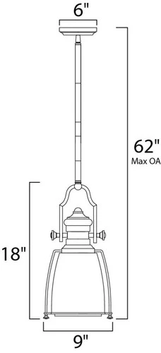 Maxim 25002 Hi-Bay 9"W 1 Light Pendant - Picture 5 of 6