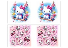 8x Pre-Printed Sublimation Designs 11oz Mugs Hello Kitty Collection 