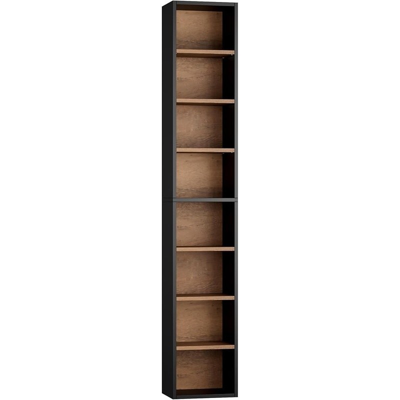 8-Tier Media Tower Rack CD DVD Slim Storage Cabinet with Adj