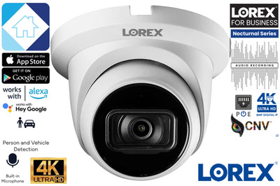    Lorex A14 E842CD 4K Ultra HD Security IP Audio Listen-In Dome Camera 130ft 