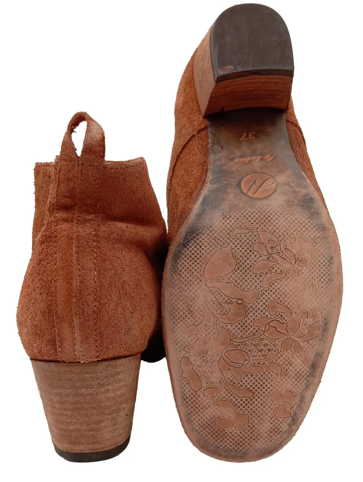 H BY HUDSON Patucos con cordones Mujeres Botines Talla EU 37 marrón look casual - Imagen 2 de 4