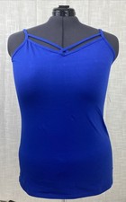 Torrid 3 Foxy Strappy Cami Tank Bold Blue Stretch Knit Solid 3X New w tags 22-24