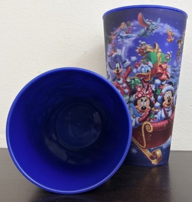 Disney Mickey & Friends Paar linsenförmige Kunststoffbecher Weihnachten/Feiertage