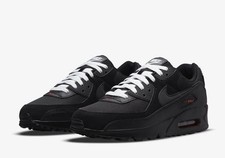 NUEVO Air Max 90 Hombre Multi Talla Negro/Negro-Deporte Rojo-Blanco DC9388-002 Envío Rápido