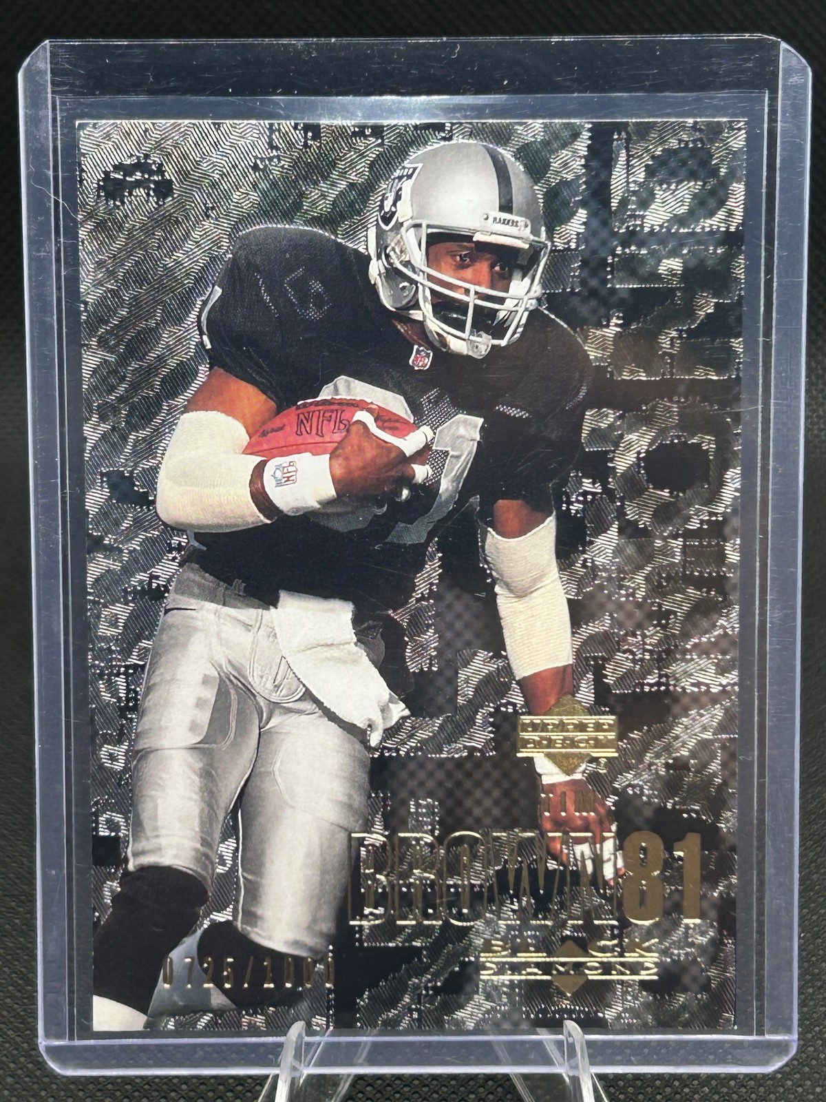Tim Brown #80 - 2000 Upper Deck Black Diamond Gold #/1000 - Raiders