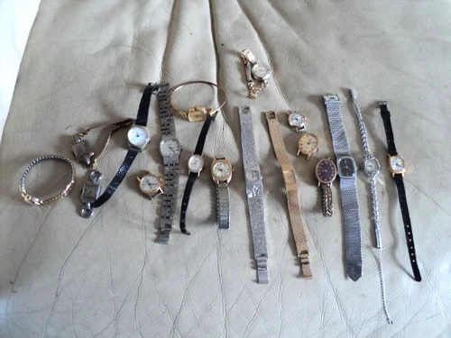 Job Lot 18 Ladies Vintage Mechanical Watches inc Limit Timex Loxor SPARE REPAIR