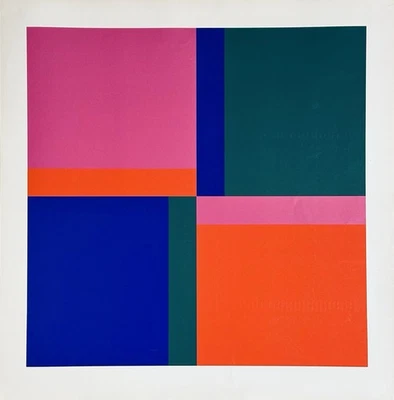 Original RICHARD PAUL LOHSE Serigraphie 70x70cm 1969 Siebdruck Nicht Signiert - Bild 1 von 4