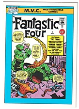 1990 Marvel Comics Trading Card # 124 Fantastic Four M.V.C. Series 1