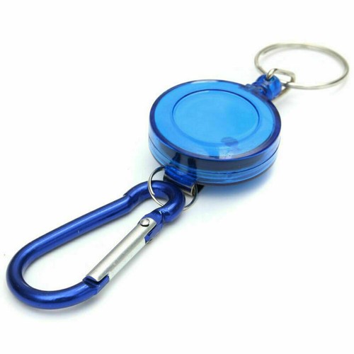 Retractable Extendable Extending Coil Stretch Pull Cord Spring Keyring Key Chain - Bild 7 von 11