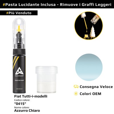 Touch up paint for Fiat all models code: 0415 light blue