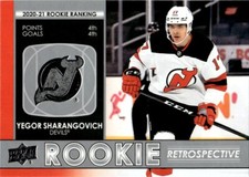 2021-22 Upper Deck Rookie Retrospective Yegor Sharangovich New Jersey Devils