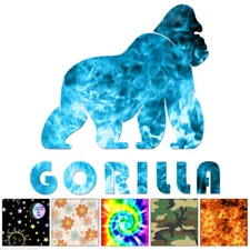 Gorilla Silverback - Decal Sticker - Multiple Patterns & Sizes - ebn6728