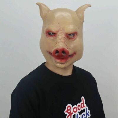 Angry Pig Animals Spoof Mask Party Costume Cosplay Halloween Head Gear Latex