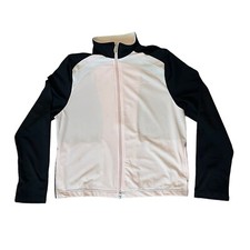Nike Track Jacket Girls Size XL 16-18 Full Zip Pickets Pink Black