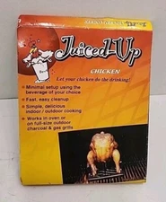 Perfect Grilled Chicken Holder, Juicer For Grill Or Oven. Juiced Up Chicken.