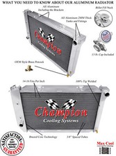 Aar Champion 4 Row All Aluminum Radiator For 1971 - 1973 Ford Mustang V8 Engine