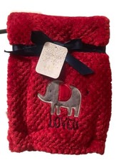 Duck Duck Goose Plush Baby Blanket Red NWT Elephant Embroidered Loved Gift