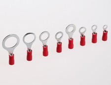 200Pcs AWG 14 - 5mm Wire Copper Crimp Ring Terminal with PVC Handles M1 