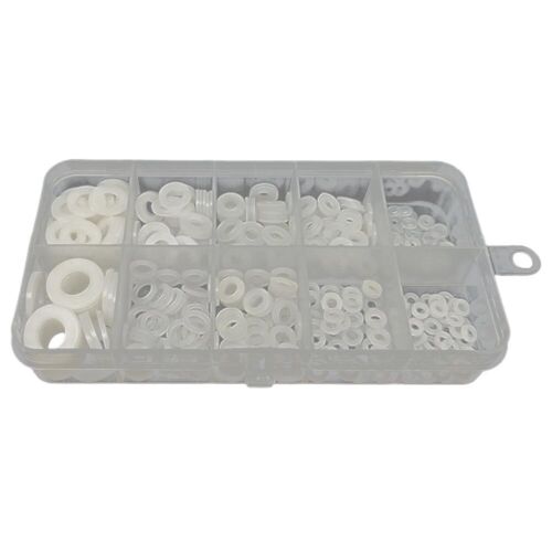 White Nylon Washer Pack Pack of 500 High Quality Material Wide Range of Uses - Afbeelding 1 van 11