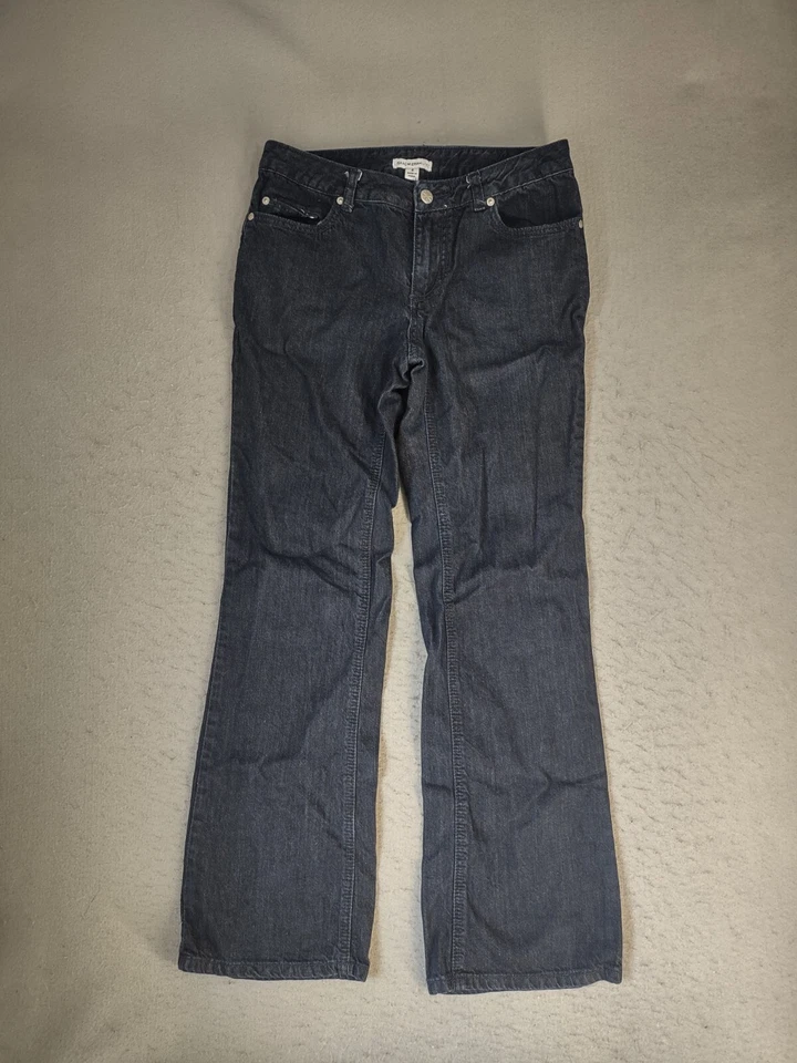 Pantalones de mezclilla Isaac Mizrah para mujer 4 azules corte bota tiro bajo lavado oscuro 5 bolsillos Foto 2 de 4