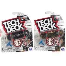 Lot (2) Tech Deck Element Rare World Edition Limited Series Finger Skateboards