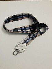 Vera Bradley Cozy plaid Neutral Wide Lanyard