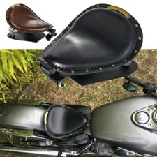 FOR HARLEY DAVIDSON SOFT LEATHER MOTORCYCLE BOBBER SOLO SEAT SPRING BRACKET KIT