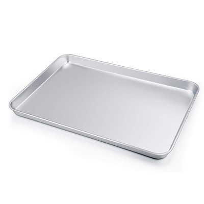 Large Baking Sheet, Stainless Steel Cookie Sheet Baking Pan Tray, Rectangle 1...