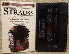Vintage Cassette Tape Johann Strauss Best Of The Classics 1825-1899