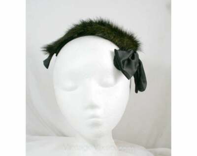 Adorable Brown mink hat with bow Anastasia main image 2