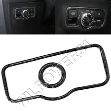 Real Carbon Fiber Headlights Switch Frame Trim Cover Fits 20-22 X247 GLB250