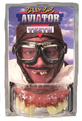 FAKE TEETH AVAITOR PLAIN  #1072 pilot tooth GOOFY funny costume new dressup new
