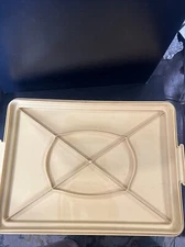 Tupperware rectangular yellow cake cupcake carrier holder base Only