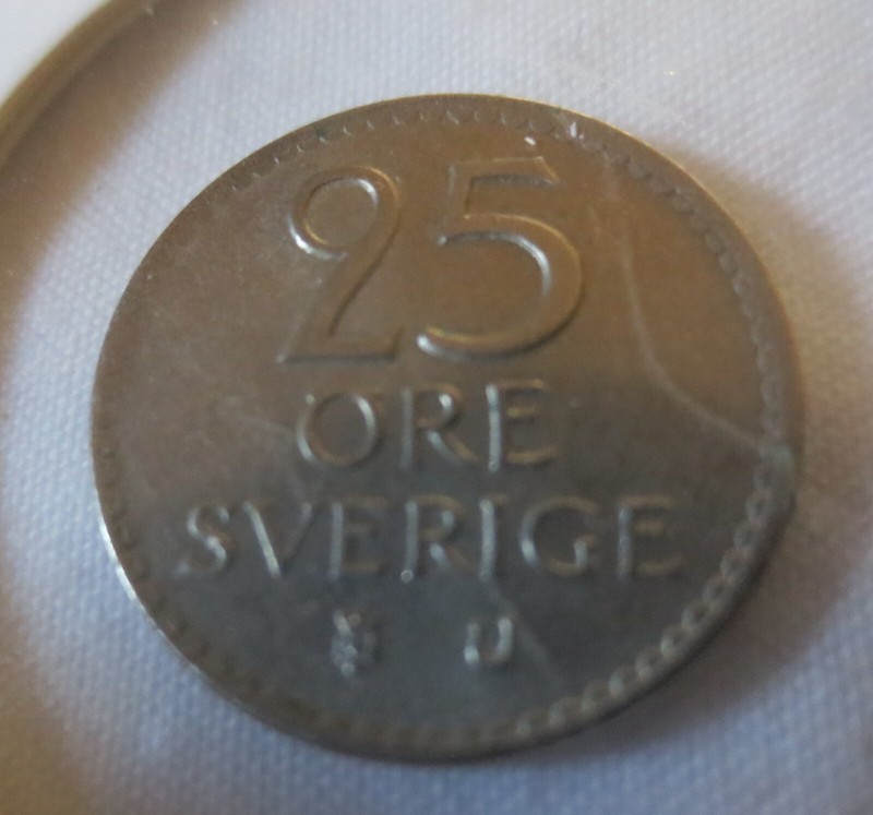 1969 Sweden 25 Ore Coin