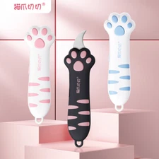Unboxing knife Cat Paw Utility Knife Retractable Super Sharp Cutting Tool