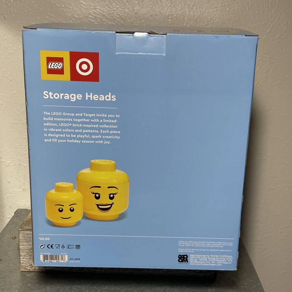 LEGO Collection x Target Storage Head Large Female 10” Small Boy 7” Exclusive - Image 2 of 4