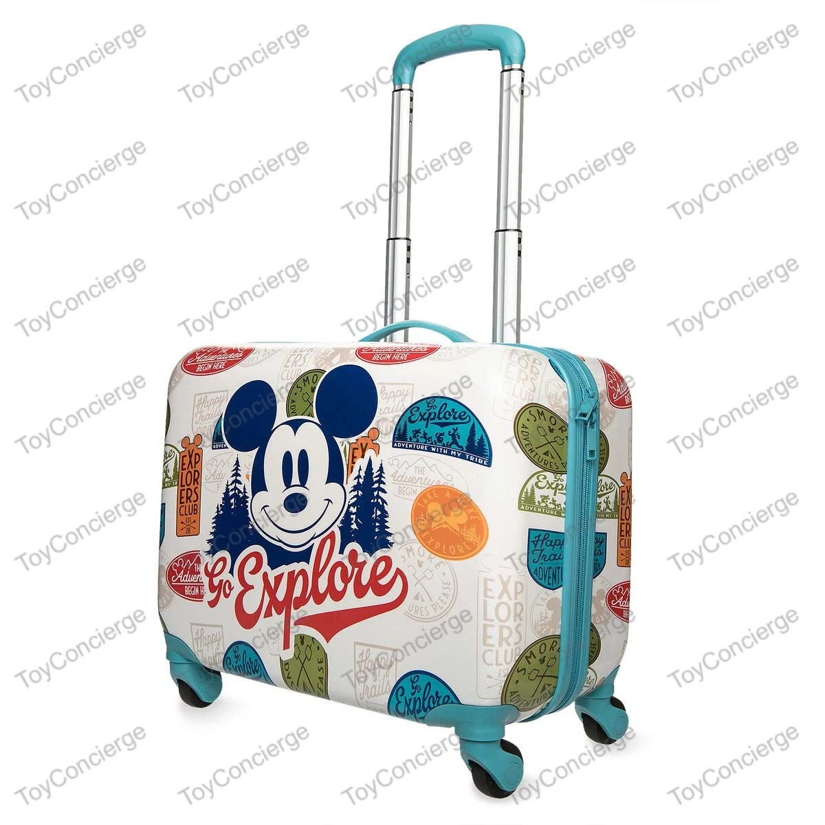 DISNEY Store SUITCASE for KIDS MICKEY MOUSE EXPLORERS CLUB NWT