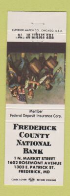 Matchbook Cover - Frederick County National Bank Frederick MD